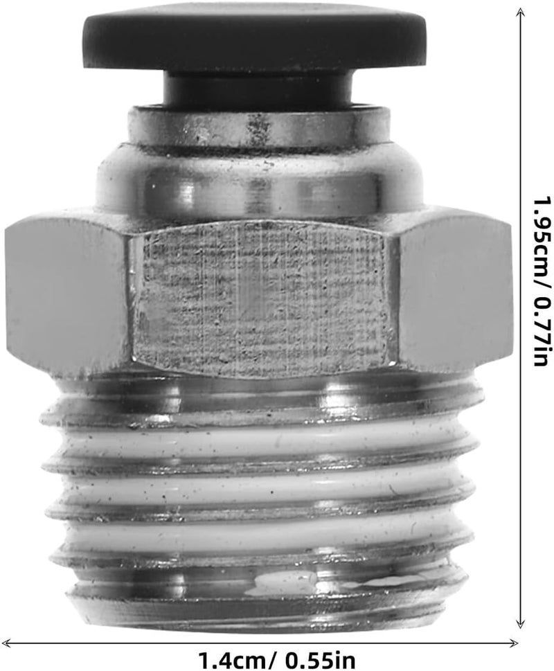 Garneck 10pcs 1/4" Npt Male Thread Push-in Pneumatic Fittings Air Hose Quick Connect Couplers Heavy-duty Tube Connectors for Air Compressor and Pneumatic Tools - Image 5
