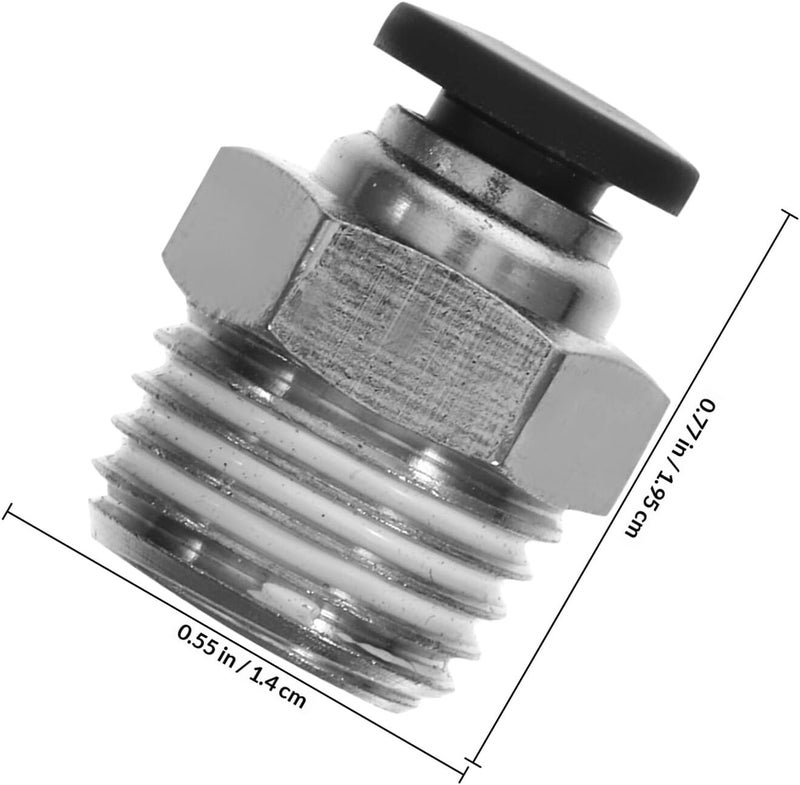 Garneck 10pcs 1/4" Npt Male Thread Push-in Pneumatic Fittings Air Hose Quick Connect Couplers Heavy-duty Tube Connectors for Air Compressor and Pneumatic Tools - Image 2