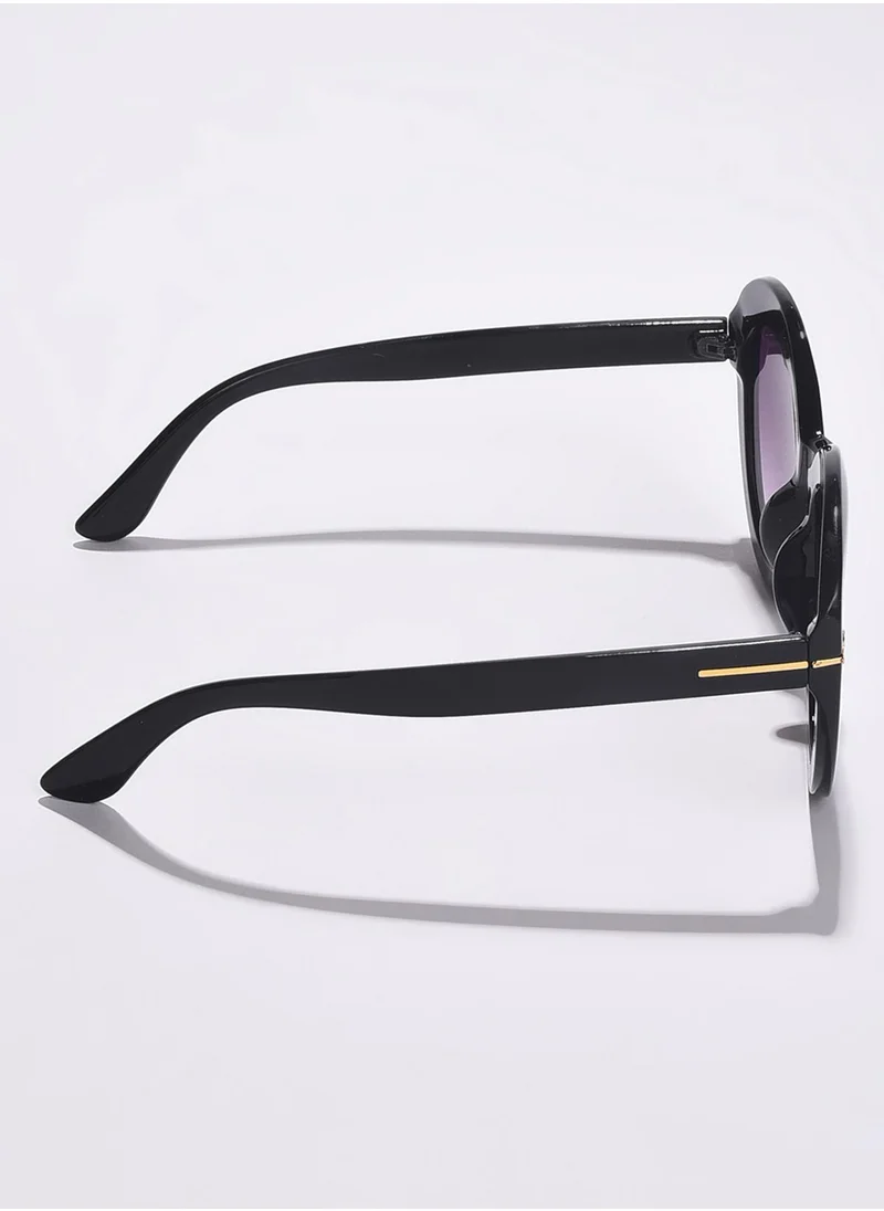 Haute Sauce Purple Lens Black Oval Sunglasses