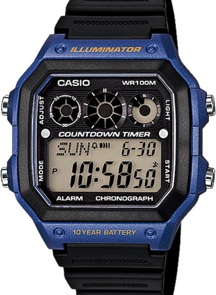 Casio AE-1300WH-1A2VDF Men's Watch, Black Dial, Black Band - Image 1