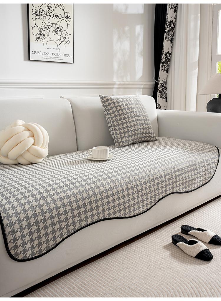 general Irregular Shaped Sofa Cushion Non Slip Sponge Seat Cushion Chenille Sofa Towel - Image 1