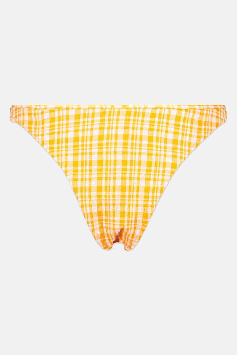 Bershka Women Textured Bikini Bottom, Orange - Image 3