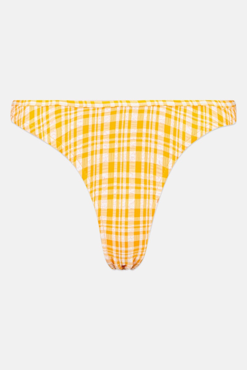 Bershka Women Textured Bikini Bottom, Orange - Image 2