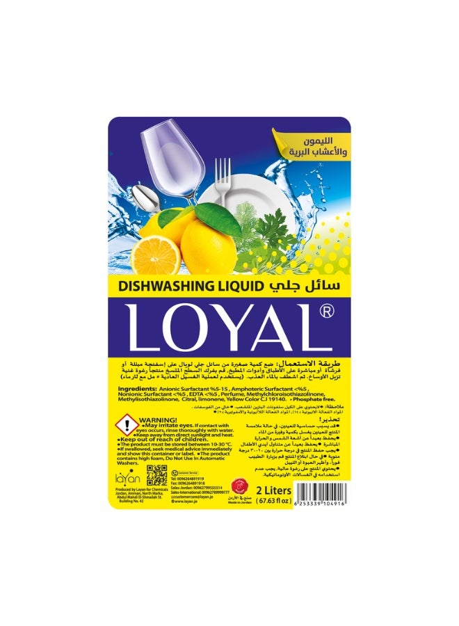 loyal Dishwashing Liquid Yellow 2000 ml - Image 5