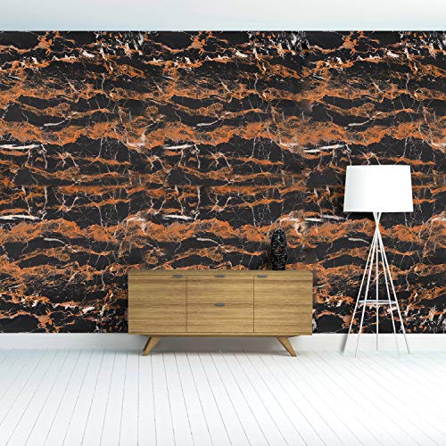 RAUSHIK Counter top Covers Peel and Stick Wallpaper Self Adhesive Marble Wall Paper Roll Kitchen Countertop Marble Adhesive Paper Table Desk Cover Bathroom Vanity Decor Waterproof : 24x120 Inch - Image 2