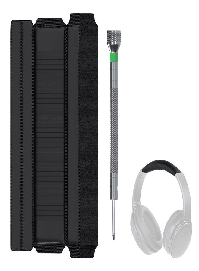 Mmobiel بديل رأس لسمّاعات بوز كوات كومفورت 35/35 II (QC35، QC35 II)/بوز كوات كومفورت 45 (QC45) فوق الأذن من MMOBIEL - وسادة علوية من بروتين PU - شريط بديل لسماعات الرأس - أسود - Image 2