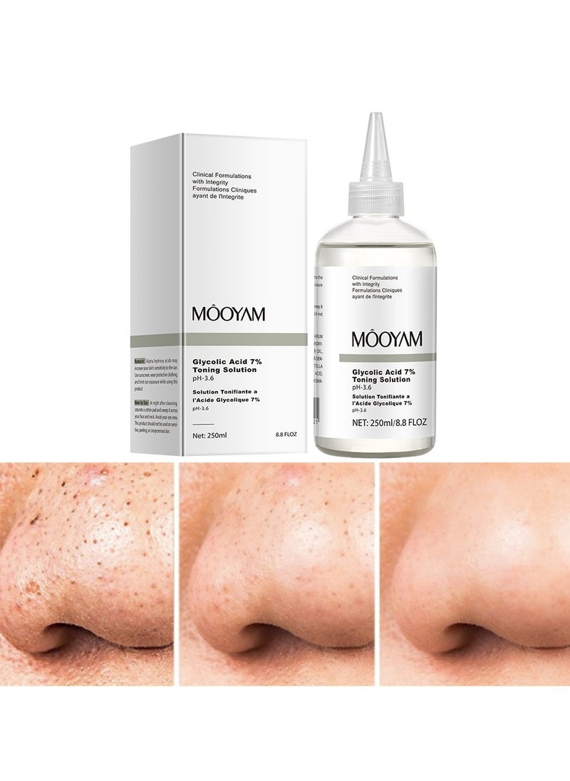 MOOYAM 7% Glycolic Acid Toning Solution - Glycolic Acid Lightens Dullness, Shrinks Pores, Reduces Skin Imperfections  - Image 1