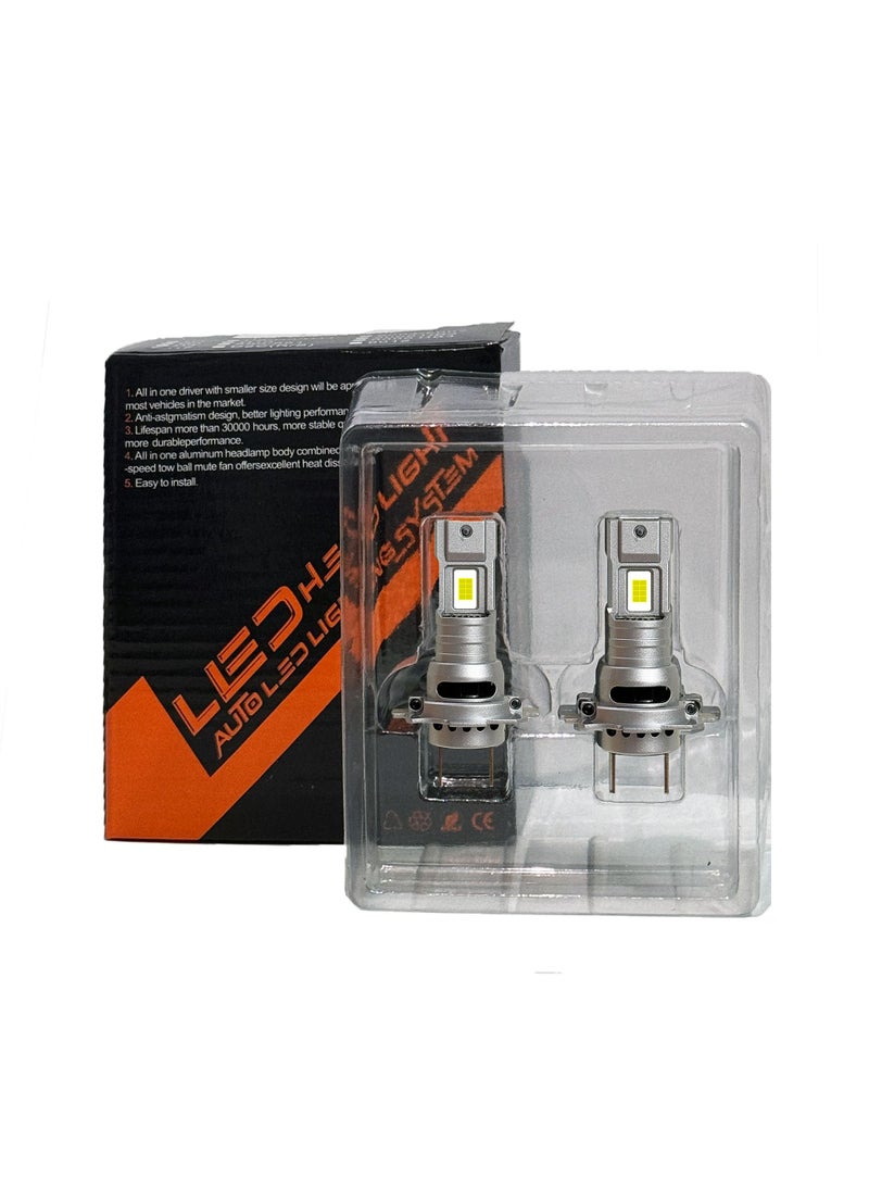 Generic Mini Straight Insertion Car LED Headlights H7 Super Bright Focus Vehicle Lights Original Car Replacement Aluminum Material Universal Fit H7 single pack 