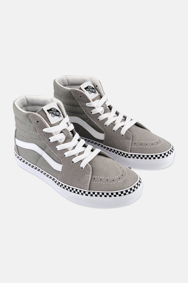 VANS Kids Boy Sk8-Hi Lace Up Shoes, Grey - Image 1