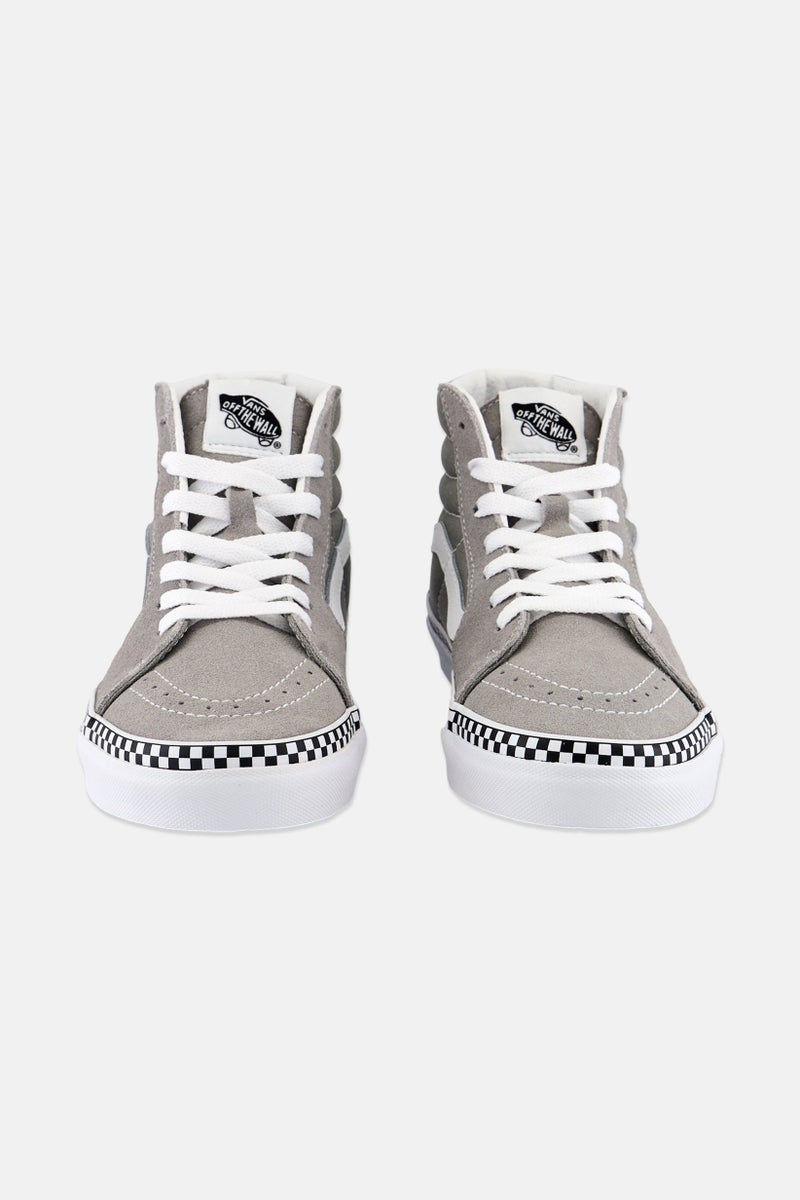 VANS Kids Boy Sk8-Hi Lace Up Shoes, Grey - Image 3