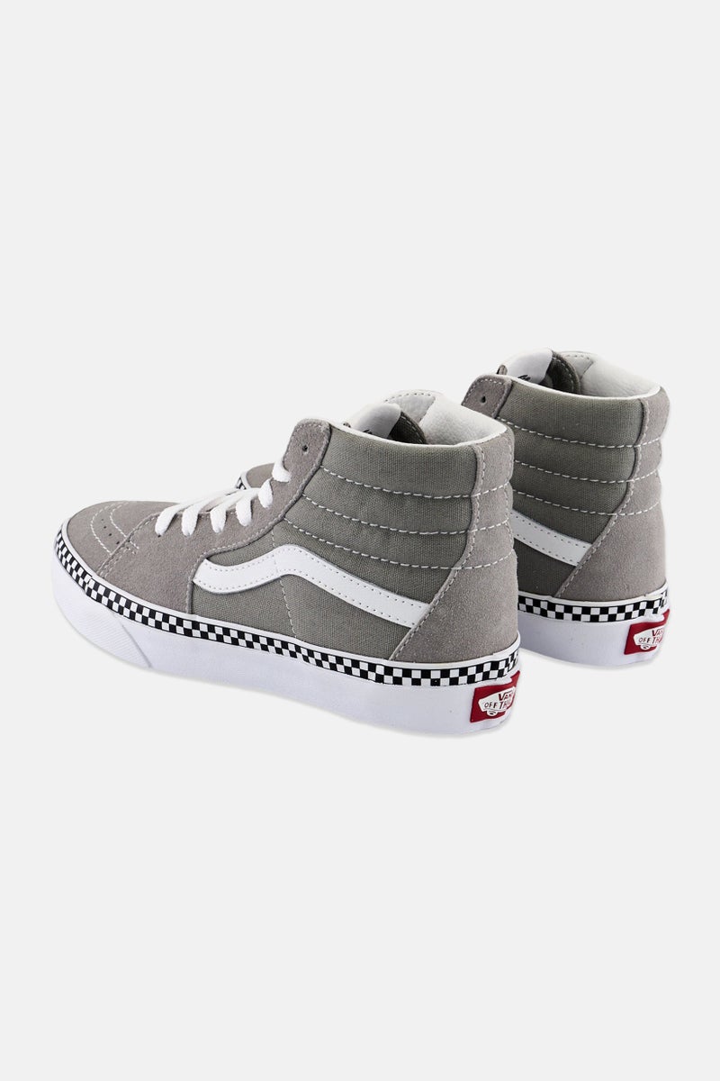 VANS Kids Boy Sk8-Hi Lace Up Shoes, Grey - Image 2