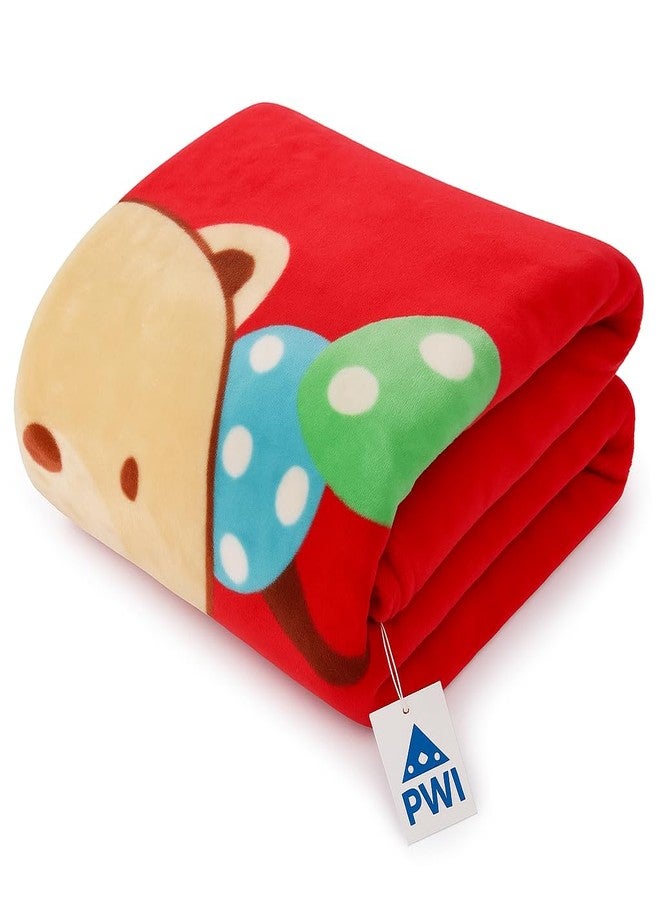PWI Baby Wrapper Blanket for Newborn | Ultra Soft Cloudy Fabric | Double Layer for All-Season Use | 80x110 cm | Swaddle Blanket for 0-3 Years (Red) - Image 1