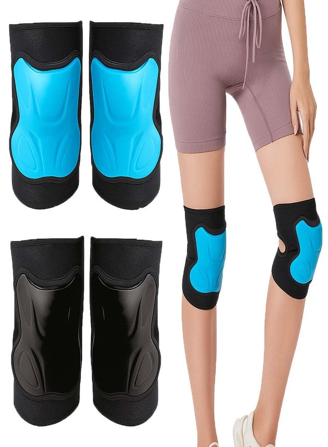 JYBTAA Adult Knee Pads for Men Women, Gardening Kneeling Pad with Non-slip Straps for Construction Mechanic Tool, Soft Working Kneepads for Roofing MTB Skating Skateboard, Protective Foam Cushion, Blue (1 - Image 2
