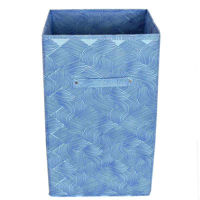 Kuber Industries Leheriya Print Fabric Foldable Laundry Organiser Set of 2 BlueKUBMART2082 - Image 3