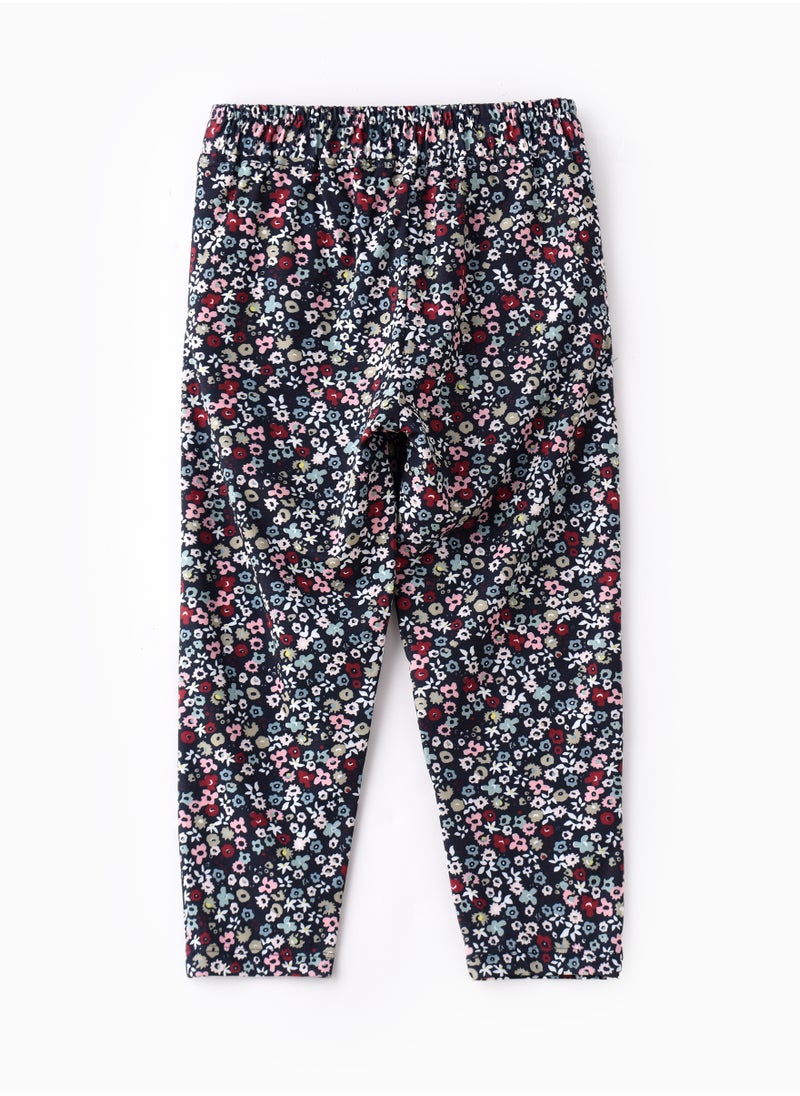 Jelliene - Knit Aop Harem Pants With Contrast Drawstring - Image 1