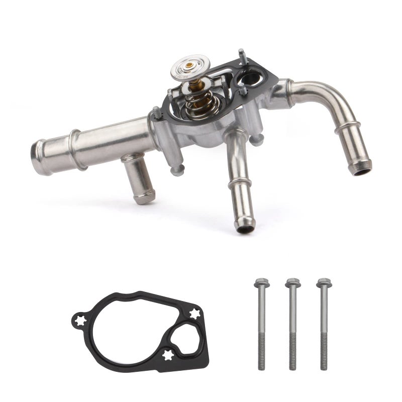MILIPARTS Coolant Thermostat Housing Assembly Fit for 2010 20112017 Chevy Buick Allure LaCross GMC Equinox Impala Malibu Terrain Cadillac SRX XTS Pontiac G6 Torrent 2009 Saturn Aura Vue 30L 36L