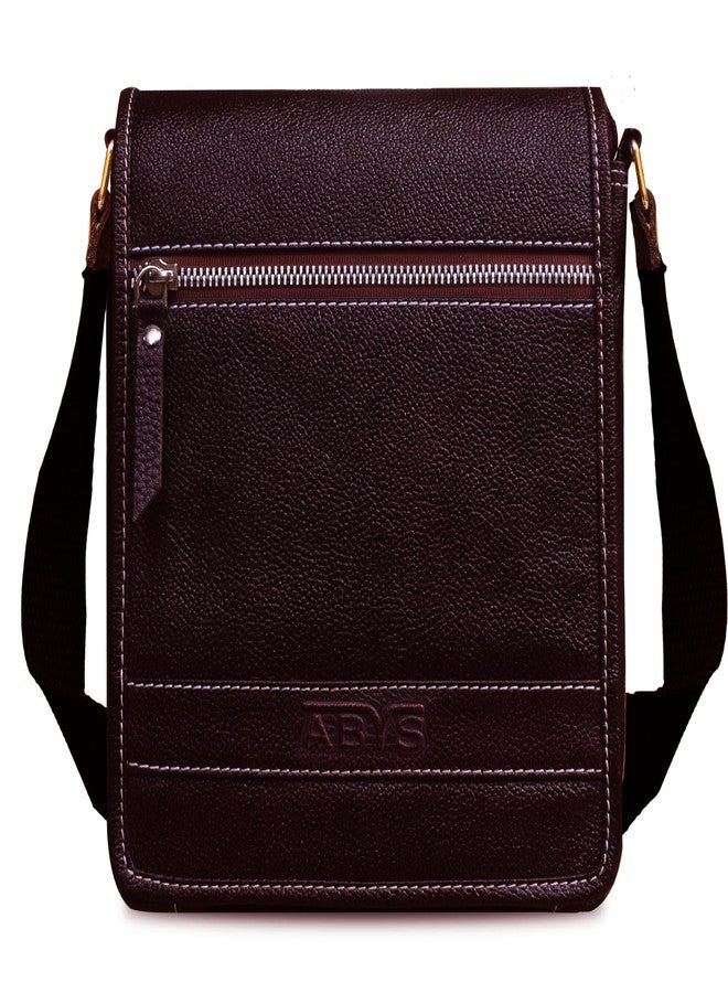 ABYS Genuine Leather Sling | Crossbody | Messenger Travel Bag for Men and Women - Image 1