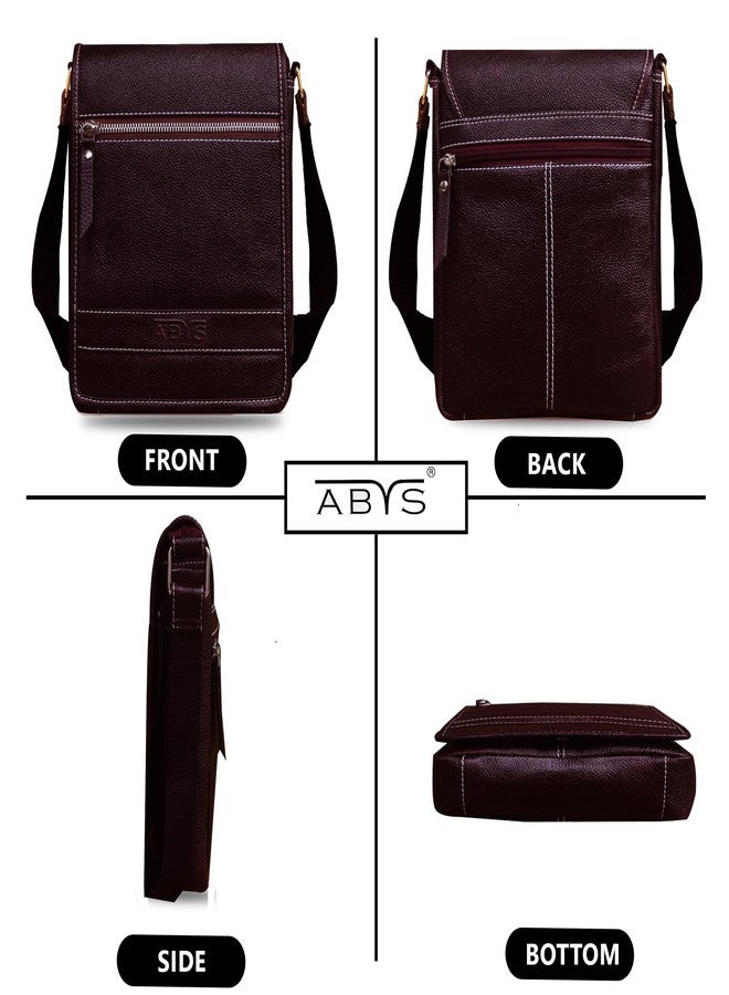 ABYS Genuine Leather Sling | Crossbody | Messenger Travel Bag for Men and Women - Image 4