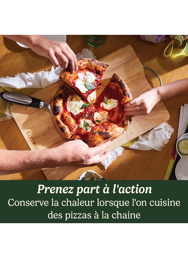 Cuisinart Cuisinart Pizza Oven | For Indoor Use | Wood Burning Flavour in 5 Minutes | Pizza Set Included: Pizza Peel, Cutter, Stone and Deep Shape | Adjustable Time and Temperature up to 400°C  - Image 5