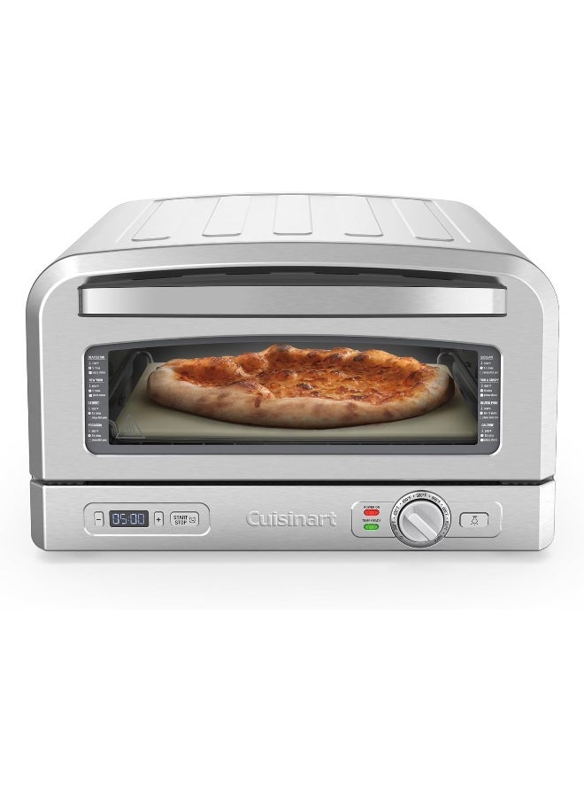 Cuisinart Cuisinart Pizza Oven | For Indoor Use | Wood Burning Flavour in 5 Minutes | Pizza Set Included: Pizza Peel, Cutter, Stone and Deep Shape | Adjustable Time and Temperature up to 400°C  - Image 1