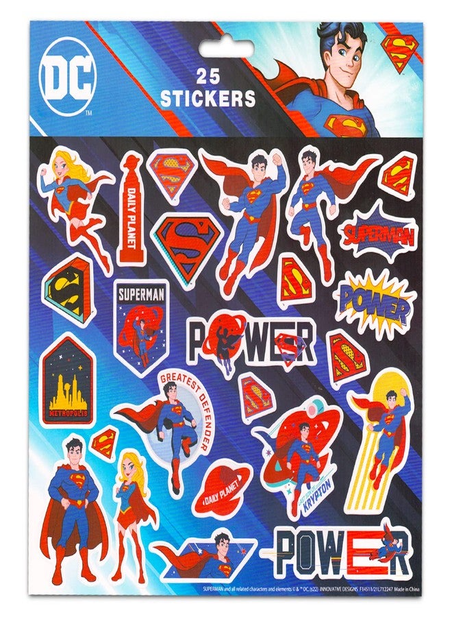 Superman Stickers & Tattoos Party Favor Pack Bundle ~ 75 Temporary Tattoos With Stickers (Superman Party Supplies) - Image 3