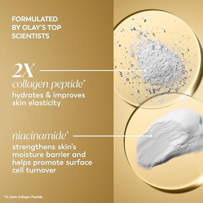 Olay Collagen Peptide Face Moisturizer, Firming Cream for Women, Fragrance-Free, Non-Greasy - Hydrating, Anti-Aging, Anti-Wrinkle, Smoothing of Fine Lines, Tightening Skin Care - Niacinamide, 1.7 Oz - Image 3