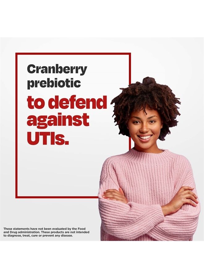 Cystex Urinary Tract Infection Support, Cranberry Prebiotic Supplement for UTI Protection & Urinary Health Maintenance, D-Mannose & Vitamin C, 7.6 oz (2 Pack) - Image 1