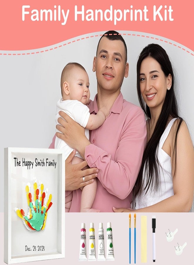 BOPHILI Baby Shower Gifts, New Parents Gifts Set,Baby Gifts Kit,Newborn Security Cotton Blanket,Rattle Toy, & Greeting Card,Family Handprint Kit- Unique Baby Gift Essential - Image 4
