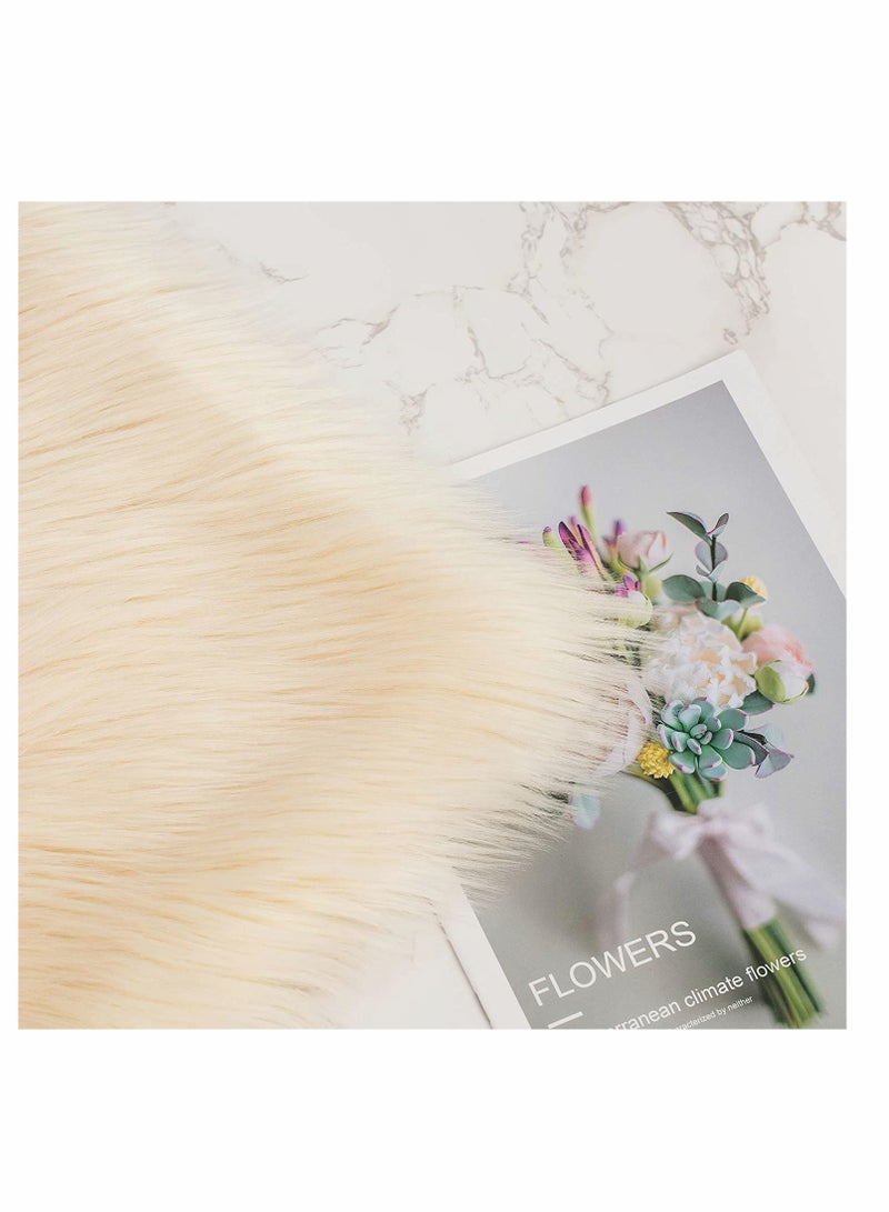 KASTWAVE مجموعة من 2 أغطية وسائد زخرفية من الفرو الاصطناعي، للكنبة والكرسي والسرير والمقهى - Image 4