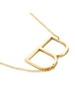 Generic Stainless steel letter B necklace - gold color 