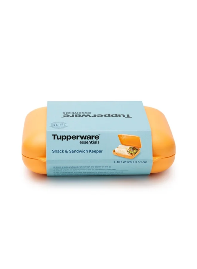 Tupperware Lightweight and Durable Mini Snack and Sandwich Keeper Orange 5.1 x 12.9 x 16 cm 11170478