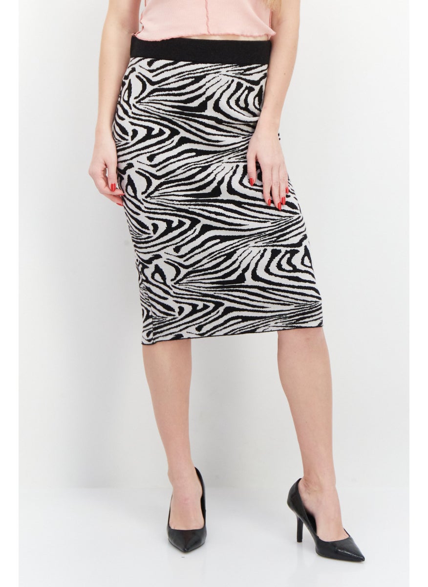 Women Animal Print Midi Skirt, Black - pzsku/Z76ACD3E8E35CF7A978E2Z/45/_/1724351223/570b813e-bdd3-4aee-b864-718e9048325c