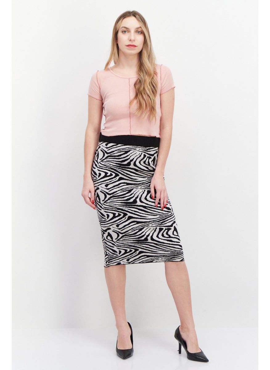 Women Animal Print Midi Skirt, Black - pzsku/Z76ACD3E8E35CF7A978E2Z/45/_/1724351226/ecf8c4cf-f2e1-405c-980a-d3c9d8492206