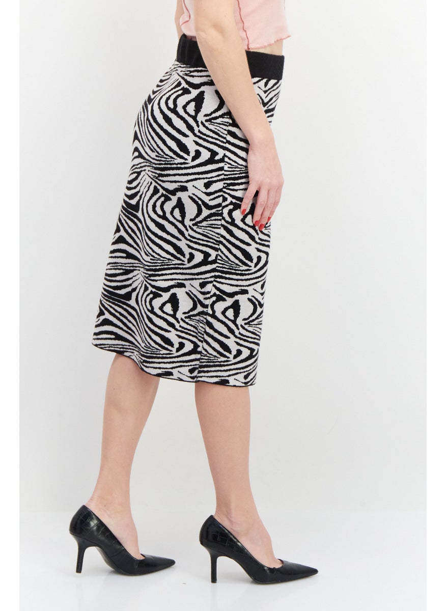 Women Animal Print Midi Skirt, Black - pzsku/Z76ACD3E8E35CF7A978E2Z/45/_/1724351230/52610b09-02b2-4cd3-8a1b-3b53515b179e