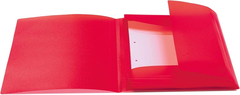 Herma Elastic Folder Translucent in Red, A4, Sturdy Plastic, with 3 Inner Flaps, 1 Span Folder - Image 3