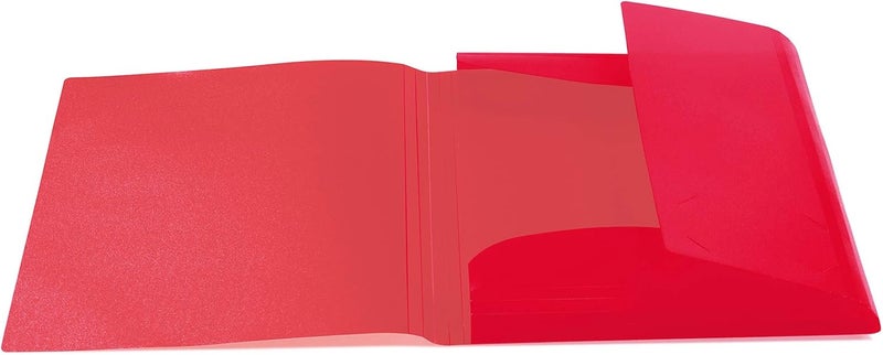Herma Elastic Folder Translucent in Red, A4, Sturdy Plastic, with 3 Inner Flaps, 1 Span Folder - Image 2