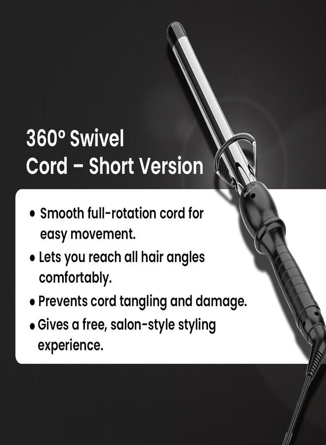 FOLELLO - Wave 19 - Curling Tong for Professionals, Salons and Home Use - Ergonomic Design & Comfortable Grip - Hair Curling, Styling - 19MM Barrel, Black - Image 3