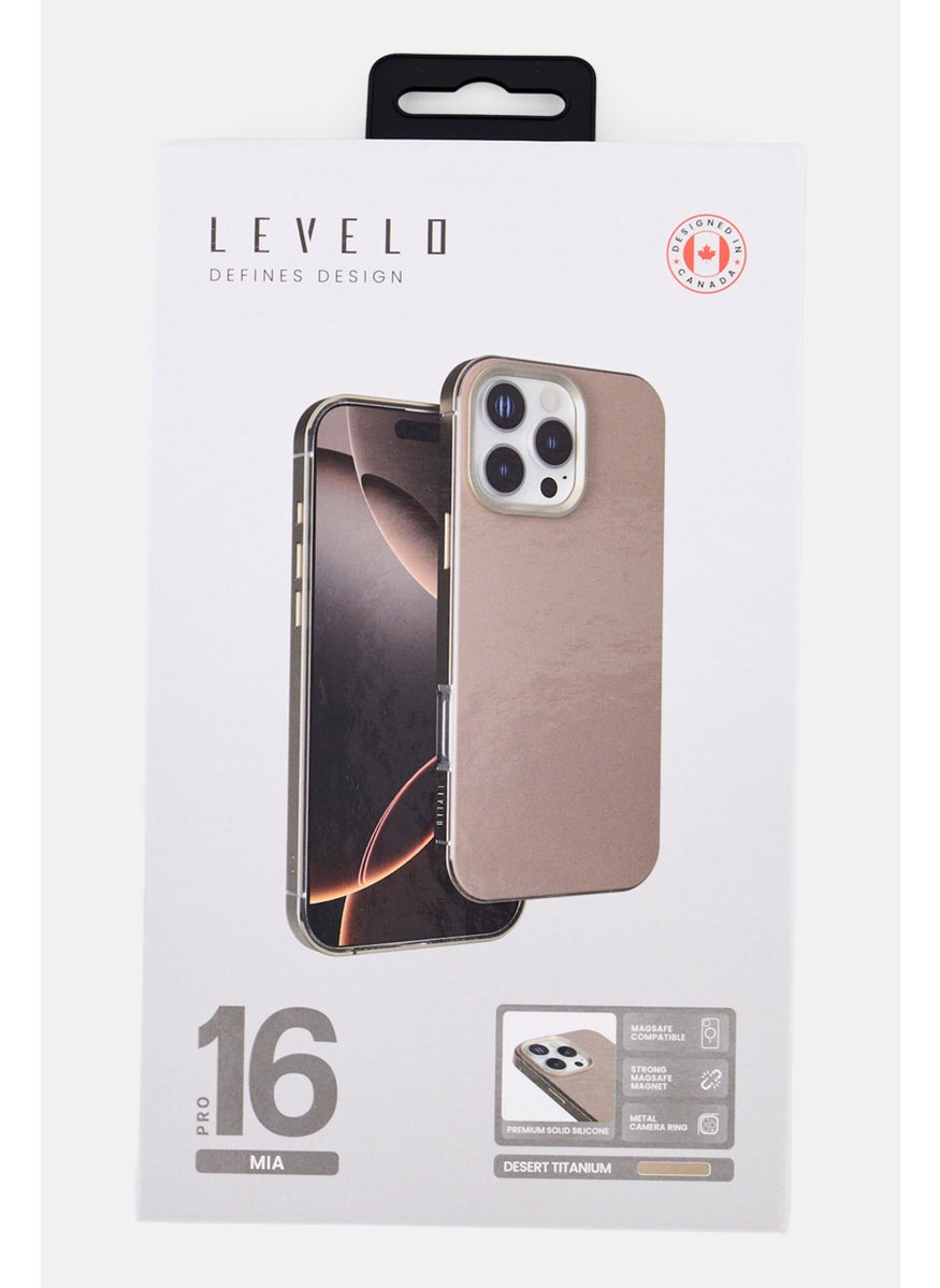 LEVELO iPhone 16 Pro Magsafe Compatible Silicone Case, Dusty Pink  - Image 2