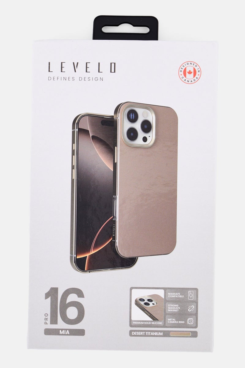 LEVELO iPhone 16 Pro Magsafe Compatible Silicone Case, Dusty Pink - Image 2