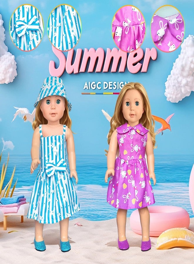 ARTST American 18 inch Doll Clothes Accessories-10 Set Doll Outfits for Girl Doll Clothes, Valentine's Toys Gifts for Kids Dressing up - Image 5