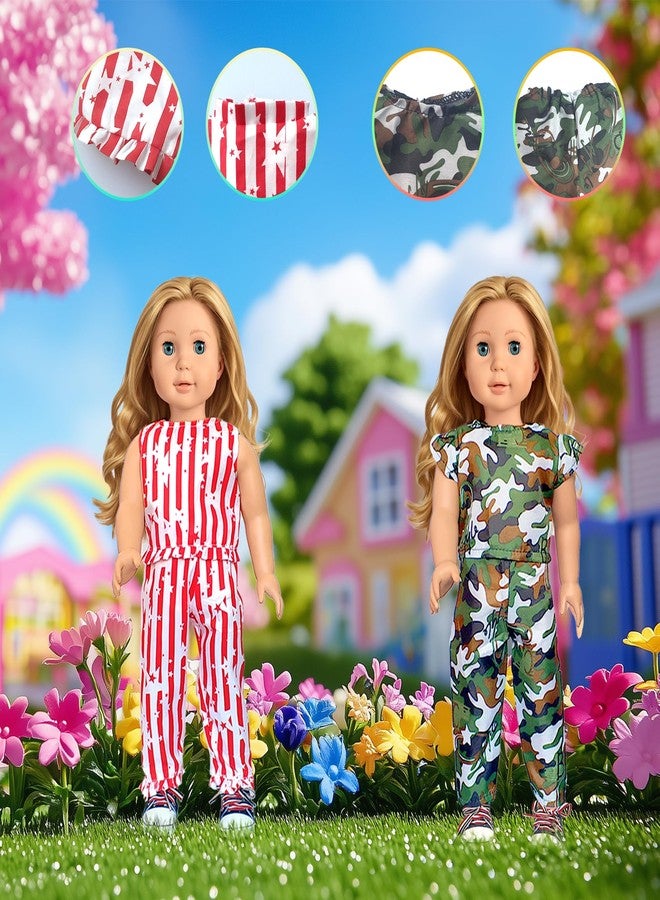 ARTST American 18 inch Doll Clothes Accessories-10 Set Doll Outfits for Girl Doll Clothes, Valentine's Toys Gifts for Kids Dressing up - Image 4