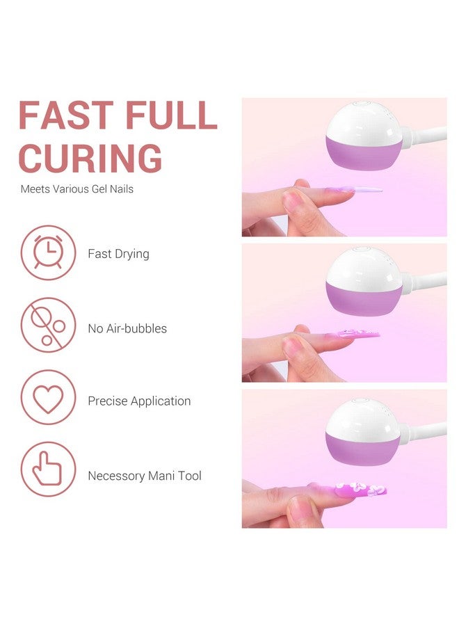 MelodySusie 2 In 1 Gel X Lamp, Pro09M Cordless Gooseneck Uv Lamp For Gel X Nails Rechargable Led Nail Lamp Light For Gel Polish,Touch Switch Flash Cure Light For Nail Extension Art Home Salon Manicure - Image 2