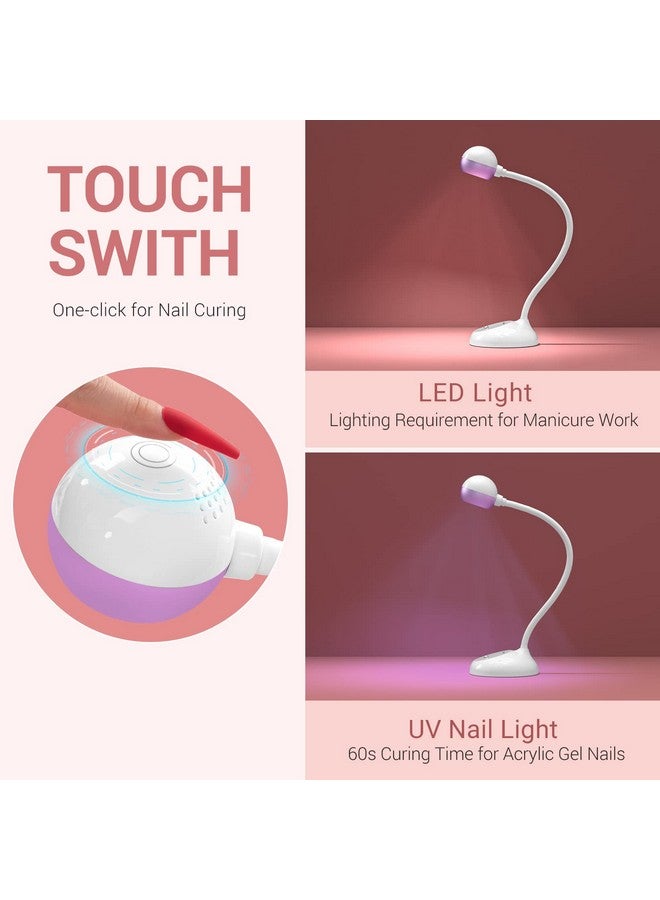 MelodySusie 2 In 1 Gel X Lamp, Pro09M Cordless Gooseneck Uv Lamp For Gel X Nails Rechargable Led Nail Lamp Light For Gel Polish,Touch Switch Flash Cure Light For Nail Extension Art Home Salon Manicure - Image 4