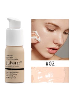 Julystar Oil control foundation, Foundation cream, oundation concealer, Lasting makeup-free liquid foundation(Natural White)  - Image 1