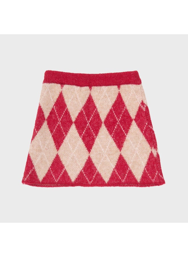 Zara kids' British-style Stretchy Comfort A-line Knitted Skirt - Image 3