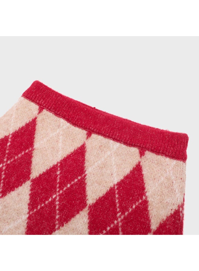 Zara kids' British-style Stretchy Comfort A-line Knitted Skirt - Image 4