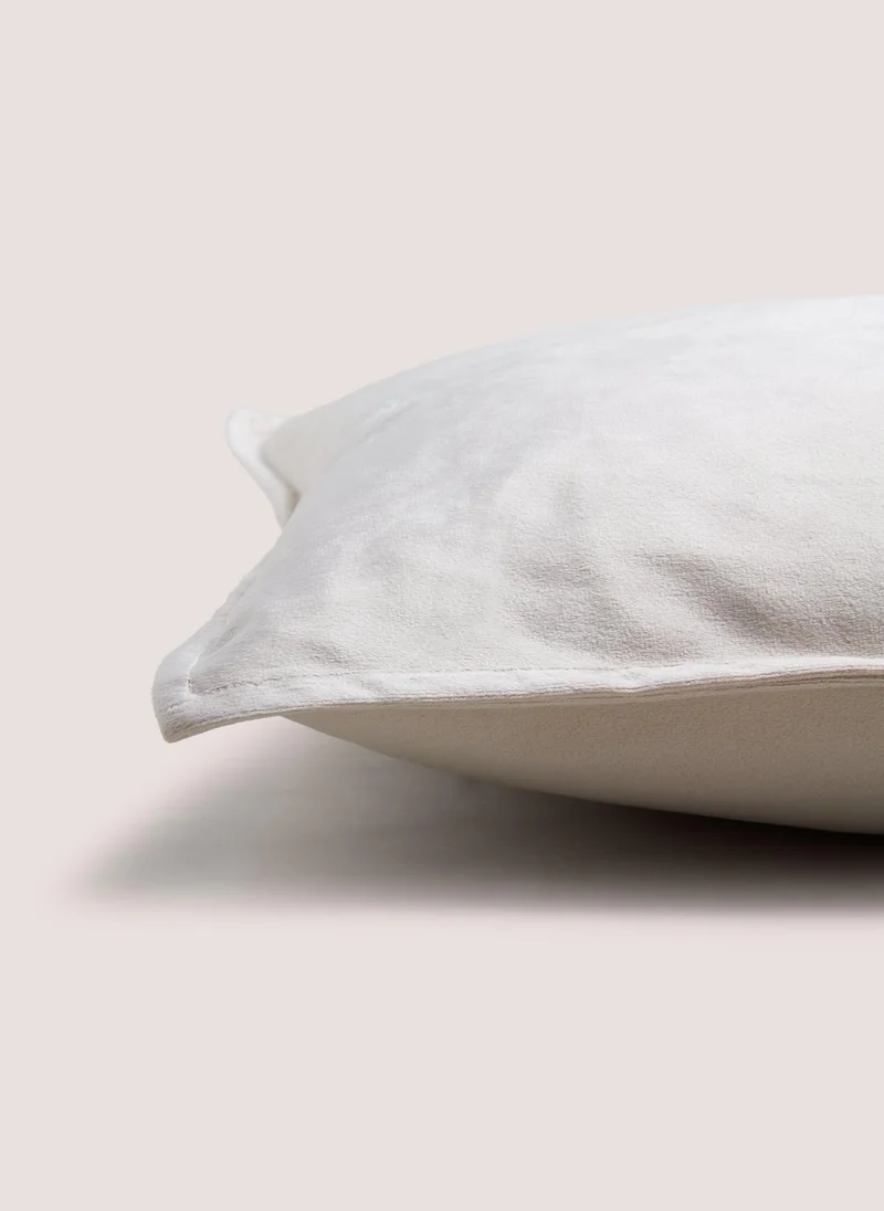 Matalan Large Cream Velvet Cushion