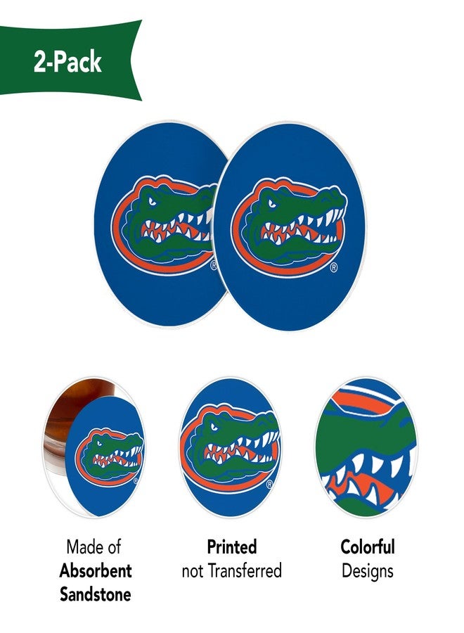 Desert Cactus University of Florida Car Coaster UF Gators Absorbent Sandstone Car Cup Coasters Set of 2 (Design A) - Image 4