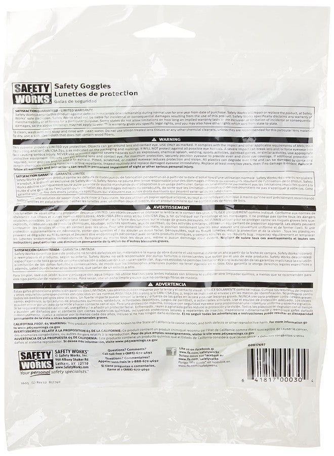 Safety Works 817697 Economical Goggles - Image 3