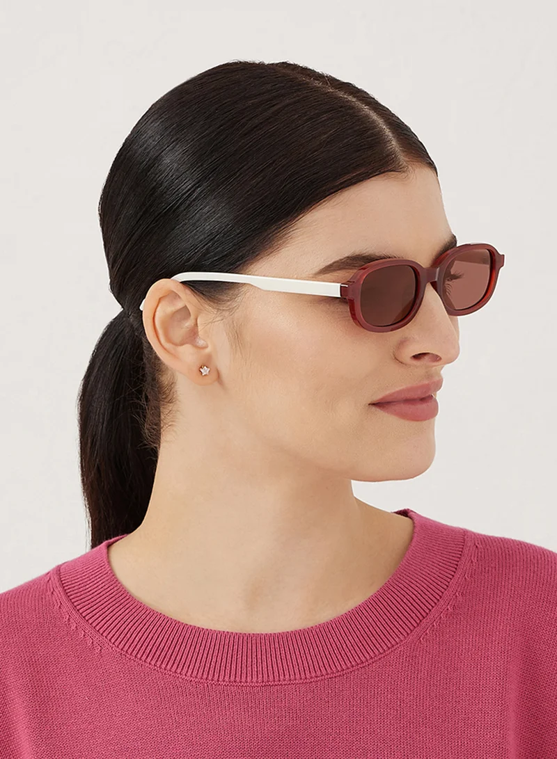 Blackout Ruby,Women Sunglasses, Rectangle Sunglasses, UV Protection: UV400 (Brown,Brown)